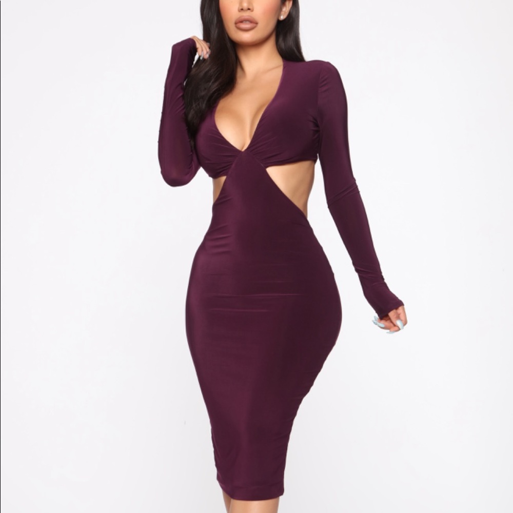 Dreams Come True Midi Plum Dress